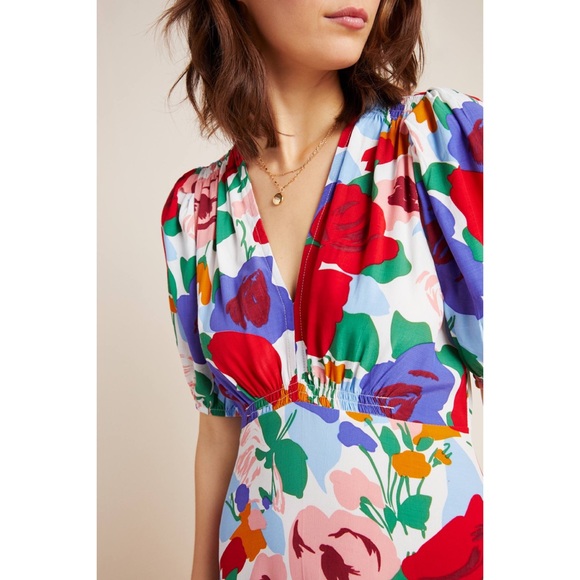 Faithfull the Brand Anita V-Neck Midi Dress - Picture 7 of 15